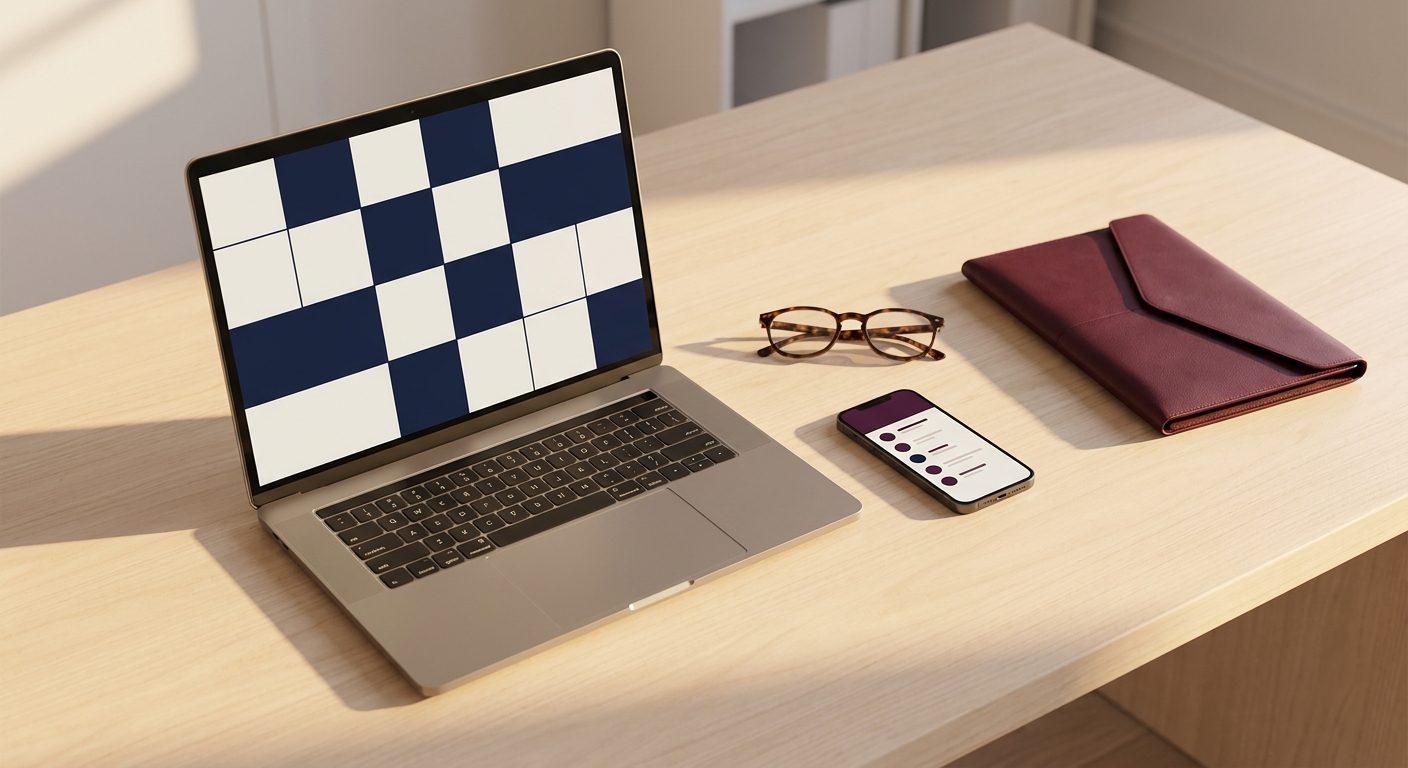 Bureau clair avec un ordinateur portable ouvert et un téléphone affichant un agenda